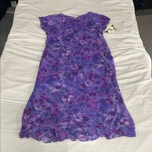 My Michelle Purple Floral Kids Dress